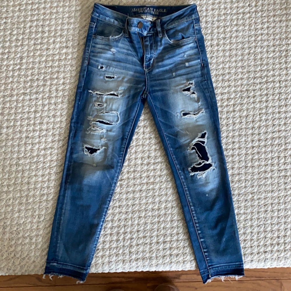 American Eagle ripped skinny jeans